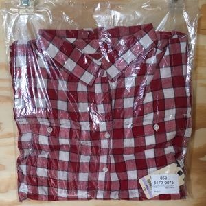NEW St. John’s Bay PXXL Red Checkered Long Sleeve